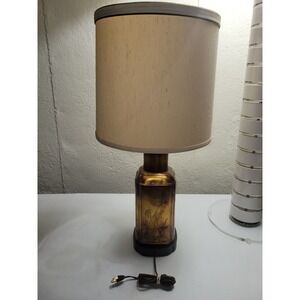 Vintage Frederick Cooper Table Lamp Tea Canister Gold Gilt MCM Ships No Shade